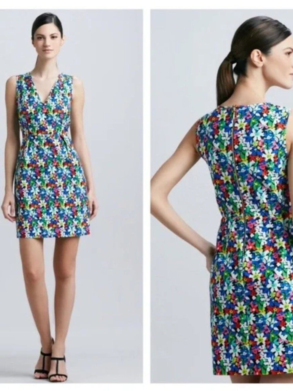 Kate Spade Mira in Full Bloom Dress Floral Multicolour Cotton & Silk - Picture 2 of 13